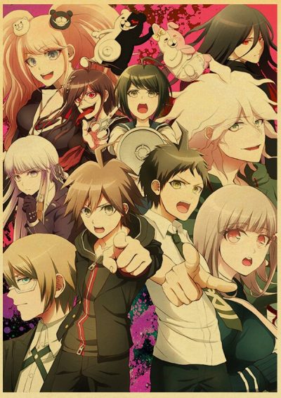 Cartoon Anime Game Posters Prints Danganronpa Retro Canvas Painting Modern Wall Art Picture Home Decoration Teen 16 - Danganronpa Store