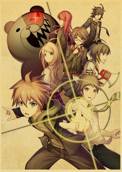 Cartoon Anime Game Posters Prints Danganronpa Retro Canvas Painting Modern Wall Art Picture Home Decoration Teen 17 - Danganronpa Store